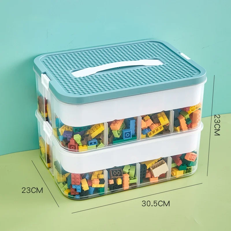 Lego Storage Box Compartments  Building Blocks Lego Organizer - Storage  Box - Aliexpress