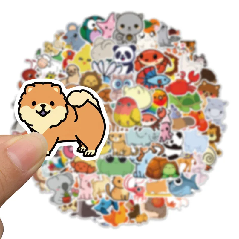 200Pcs Nature Animal Doodle Stickers Motorcycle Stickers Car Sticker No Glue Waterproof Sticker for Cars Motorcycle Luggage