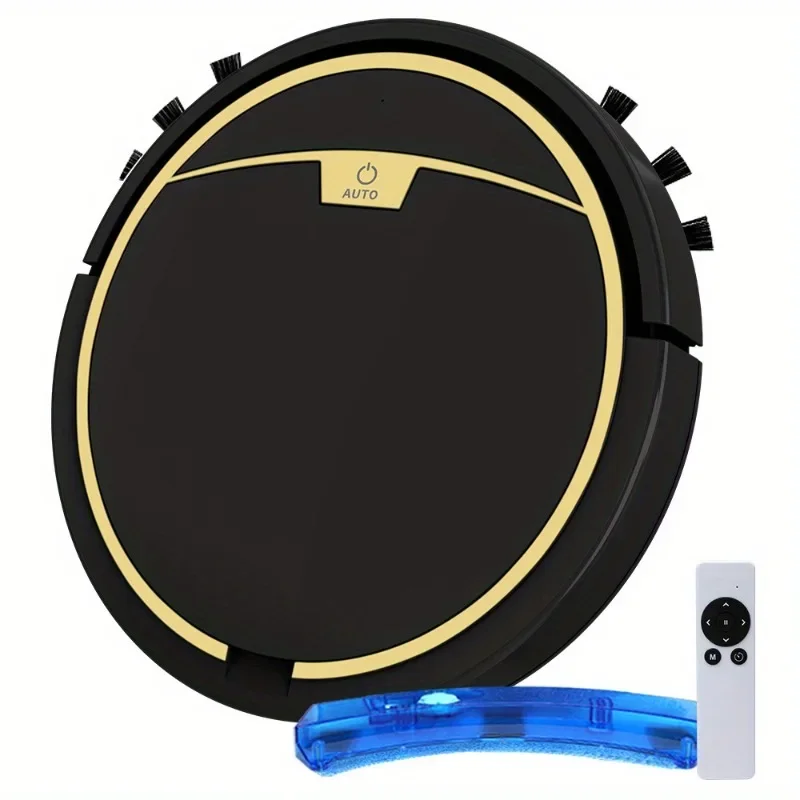 

Smart Robot Vacuum Cleaner With Controller, RS300 Robotic Cleaner,13.53oz Dustbox, Water Tank, Tangle-Free, Strong Suction