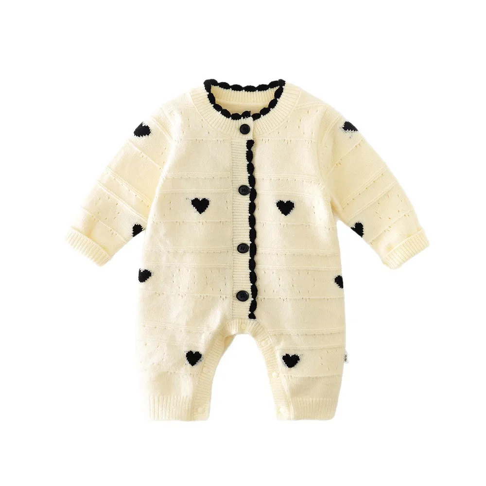 Autumn Baby Girls Knit Jumpsuits