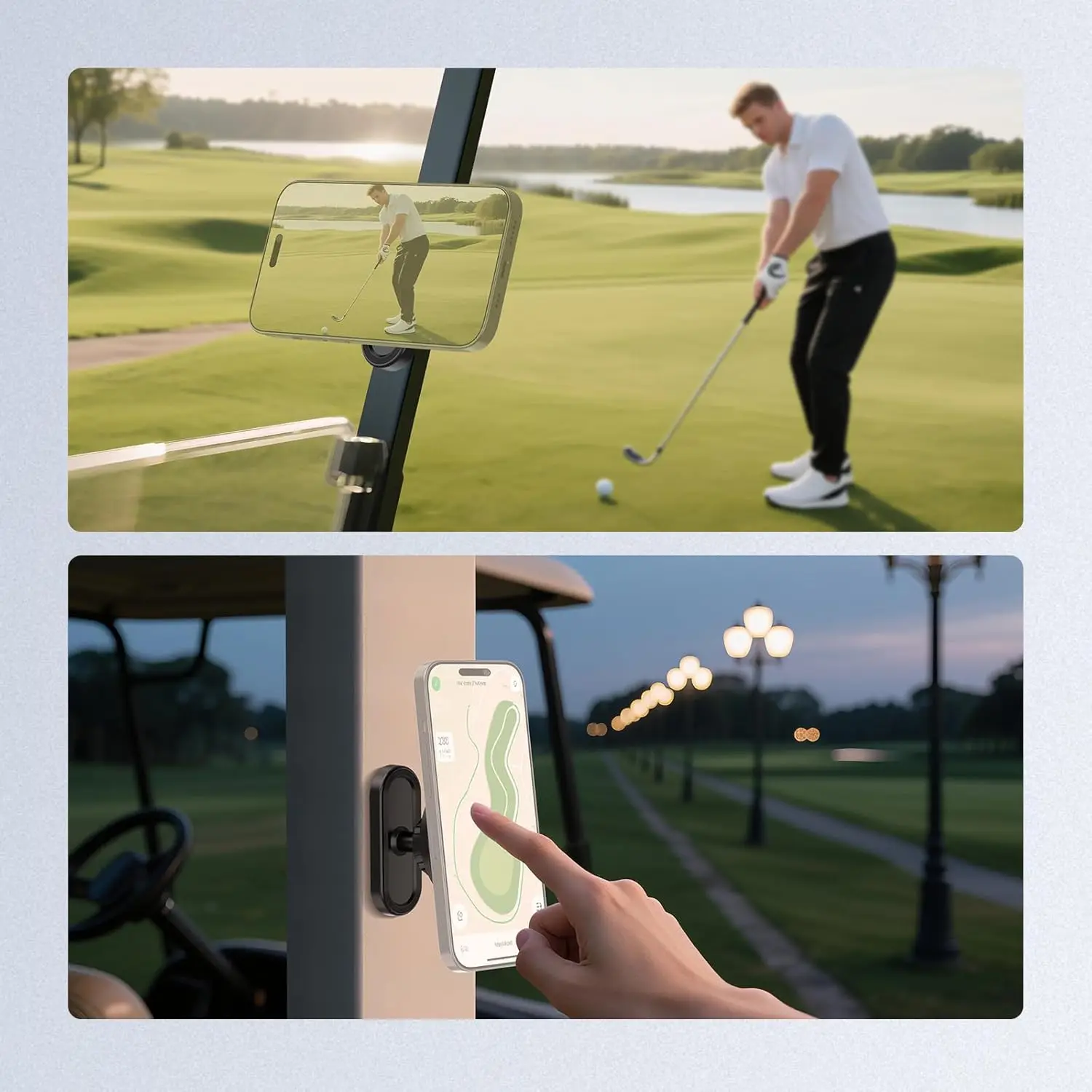 NEEWER Magnetic Phone Holder Mount Golf Cart Car Accessories For MagSafe iPhone