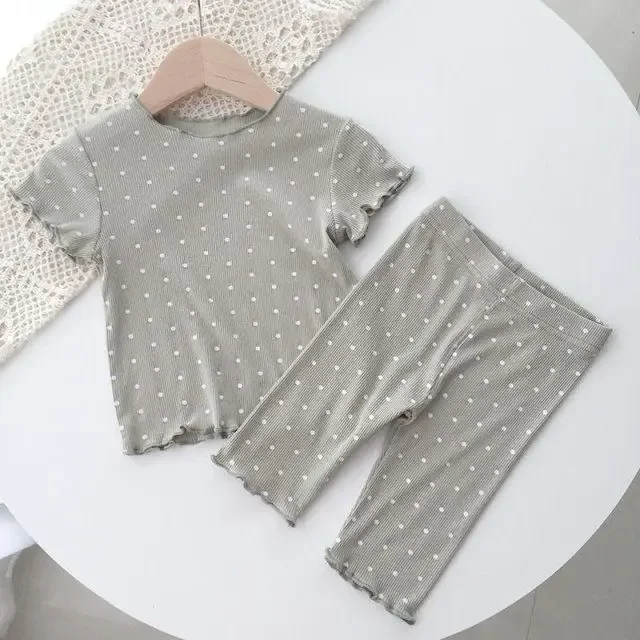 Kids Pajamas Set Kids Pajamas Pajama Sets Kids Clothing Set Summer Thin Short Sleeve Children's Sleepwear Set Boys' Home Clothes Two-Piece Set