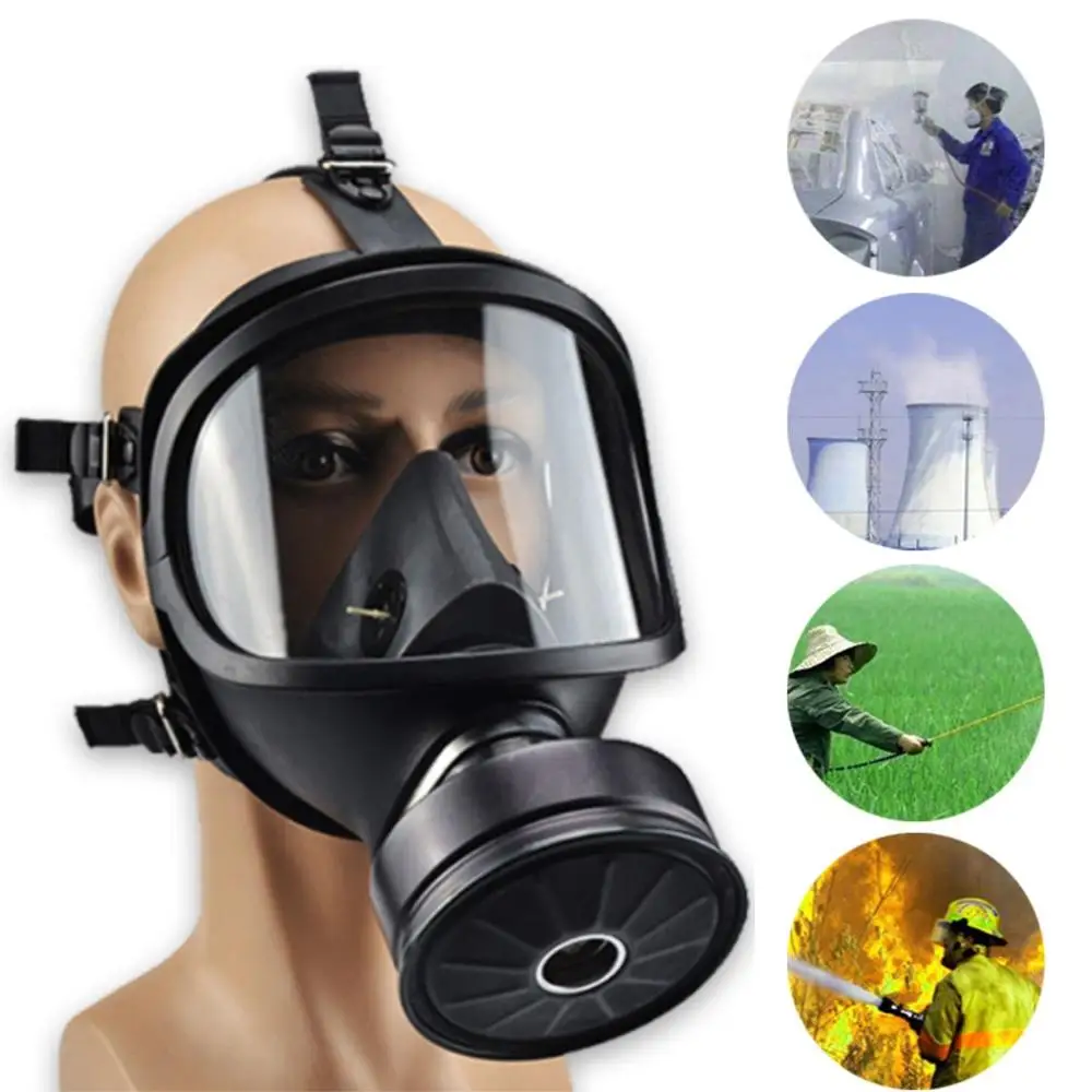 Large field of View Chemical gas mask Self-priming full face mask Classic gas masks biological and radioactive contamination