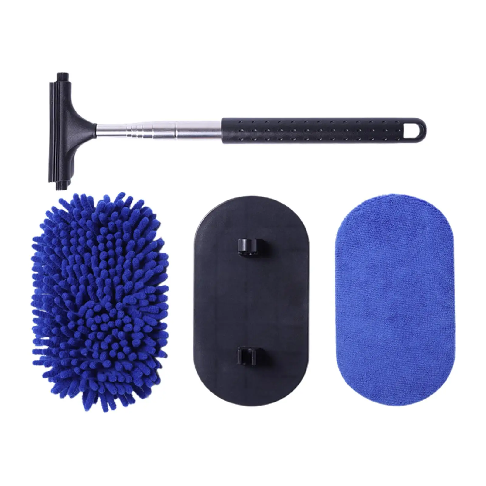 Car Wash Brush Mop, Long Handle Extendable Wet and Dry Cleaning Brush for RV