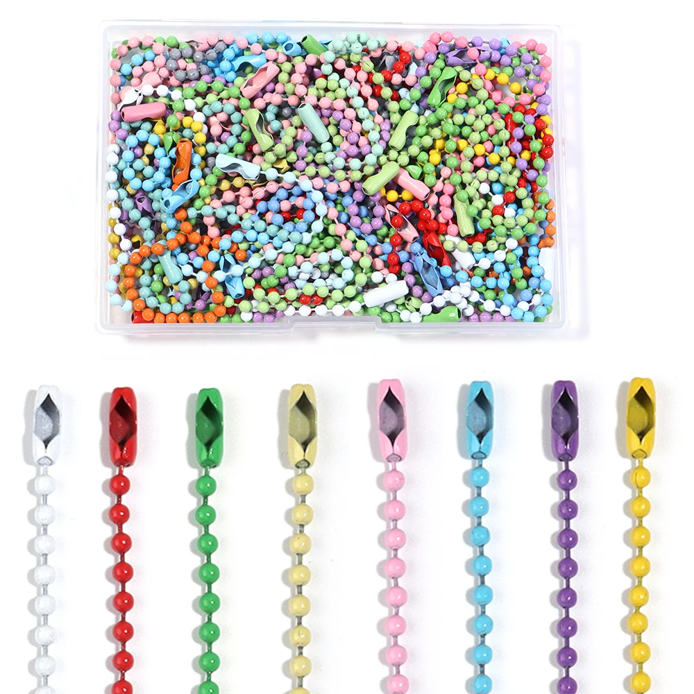 20-100pcs DIY 볼 비드 체인 슬리버 다채로운 열쇠 고리 인형 라벨 ? ? 펜던트 액세서리용 가방 의류 핸드 태그 커넥터