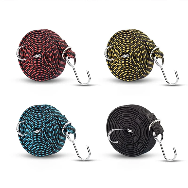Elastics Rubber Luggage Rope Cord Hooks Bikes Rope Tie Luggage Roof Rack Strap Fixed Band Hook Bicycle Motorcycle Accessories