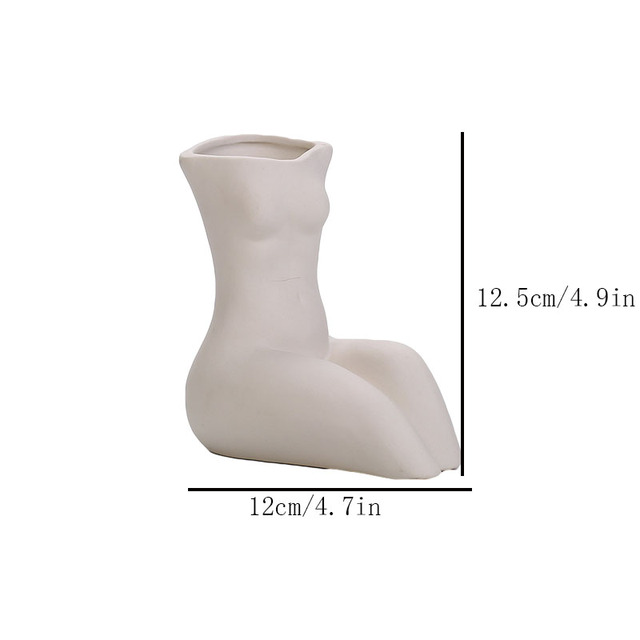 Creative Abstract Vase Ceramic Body Art Flower Pot Living Room Decoration Office Ornaments Home Decor Desk Accessories