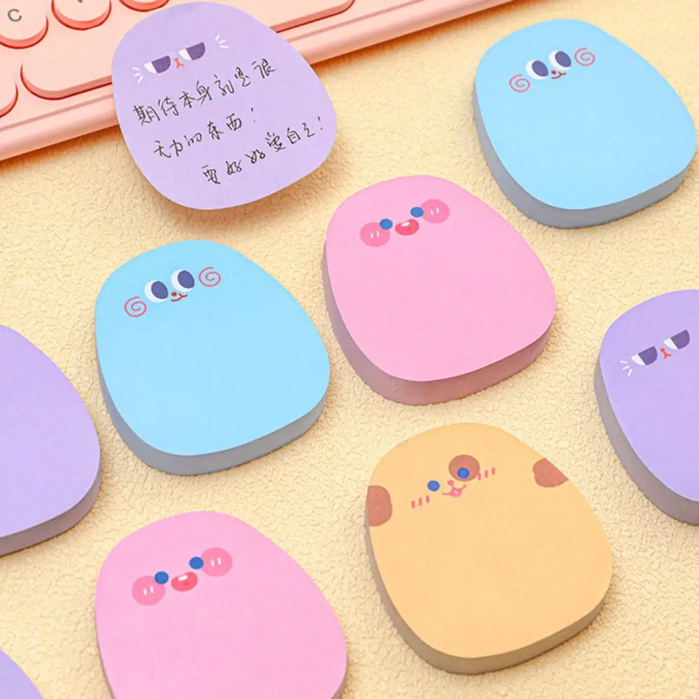 

Cartoon Sticky Notes Posted Tabs Colored Ins Messages Sticking Paper 60 Sheets Kawaii Message Paper Girls