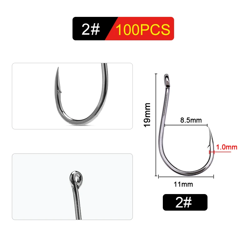 FTK Chinu Circle Carp Hook (50 Or 100pcs)  High Carbon Steel Eyed Hook For  Worms, Corn And Bottom Baits  Buy Online  BassFishingTips.US