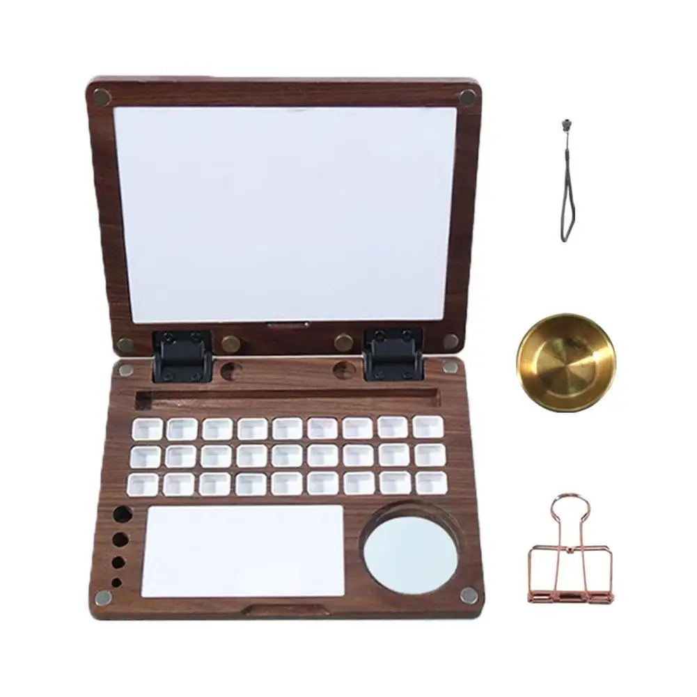 Color Palette Watercolor Foldable Strap Compatible Outdoor Portable Sketching Oil Painting Pigment Box
