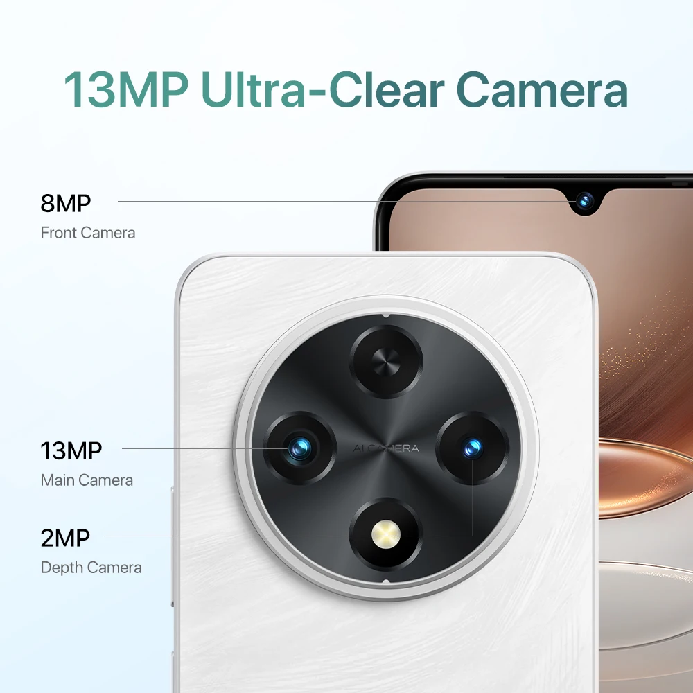 [World Premiere]UMIDIGI G100A Android 14 Octa core 6.9" 120Hz HD+ 13MP 4GB 128GB 6000mAh Battery BT5.2 GPS FM Dual SIM Cellphone 2