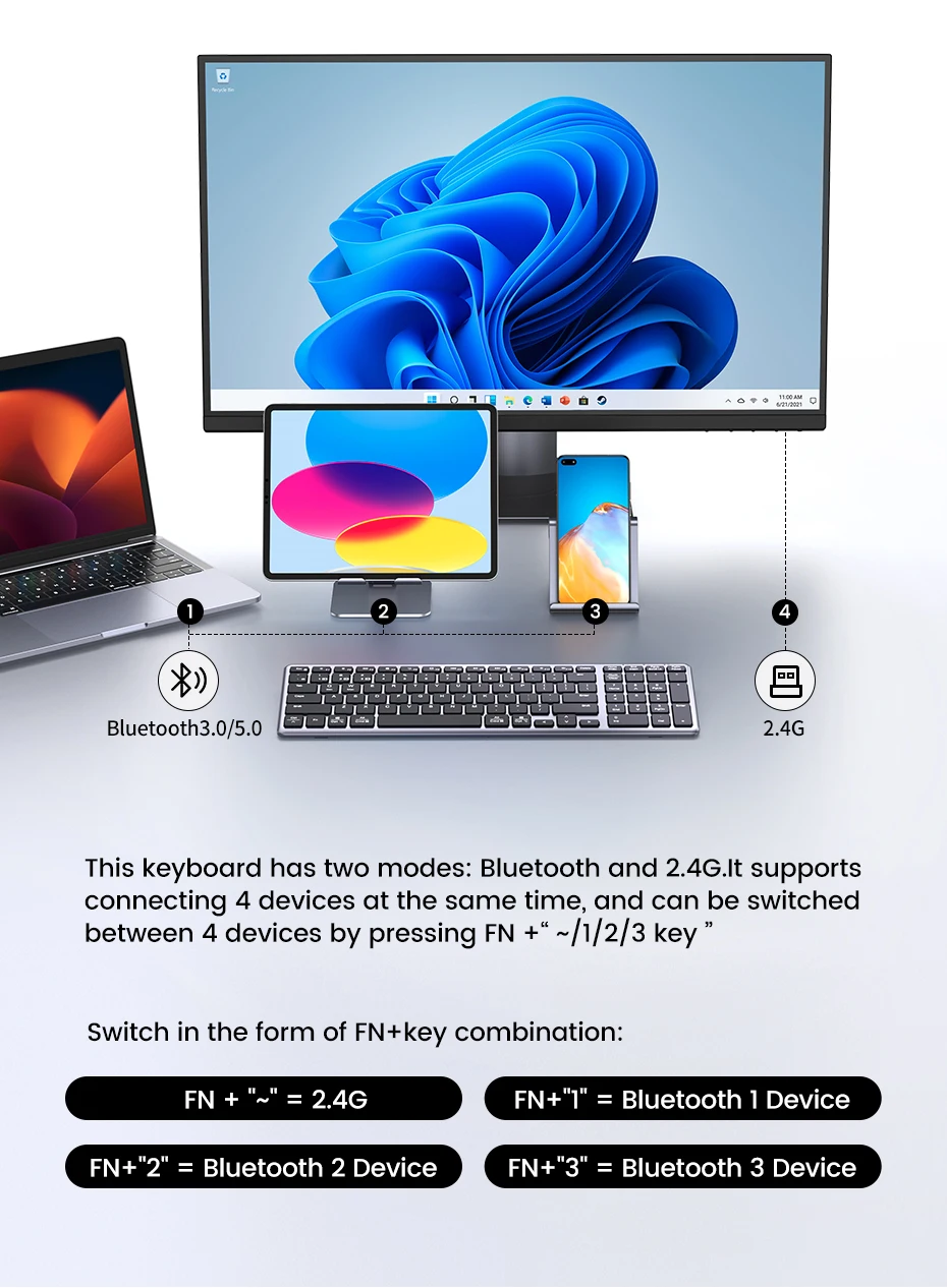 sans fil bluetooth en touches pour usb aste