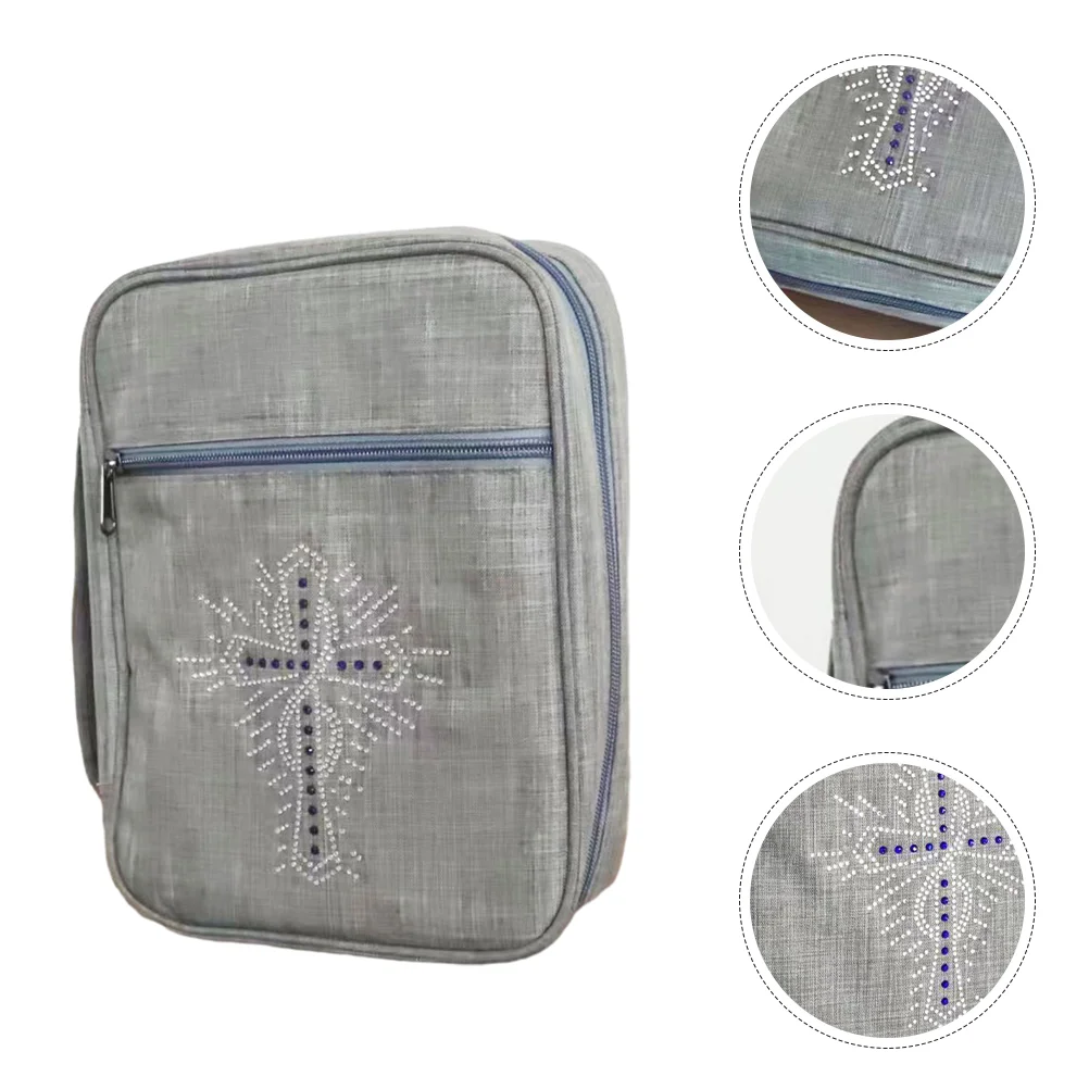 

Zippered Bible Book Cover Bag Decorative Book Protector Bag Bible Book Storage Bag Zipper Designed Bible Book Bag Decorative