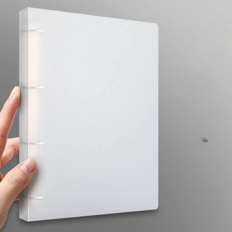 A4 4-hole D-type clip clip Blue PP folder perforated transparent binder folder pp folder