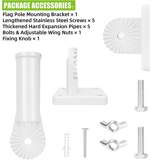 Staffa Di Montaggio Per Asta Bandiera Nera Staffa Per Asta Bandiera Con Attacco Regolabile Multiposizione Con Ferramenta In Lega Di Alluminio Staffa P~p119641793 - Foto 2