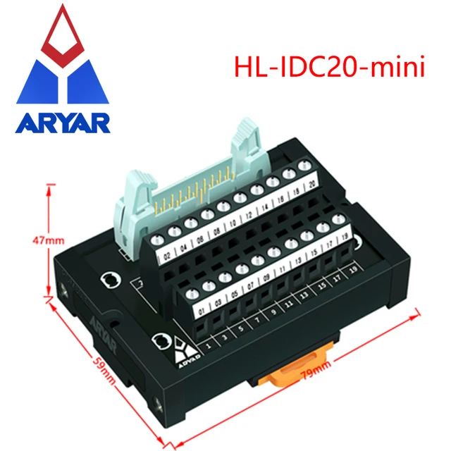Modulo Morsettiera PLC IDC-10P - Scheda Breakout Per Distribuzione Alimentazione, Montaggio Su Guida DIN