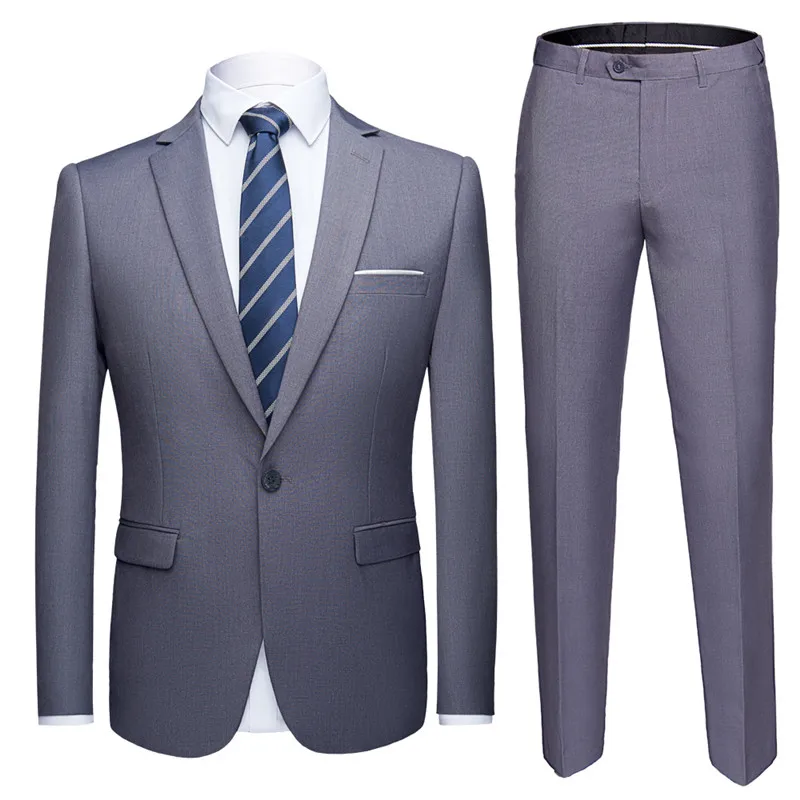 

Retro Men's Suits Business Suit Jacket Pants Design Waistcoats Full Sleeves For Wedding Groomsmen 2-Piece Slim Fit