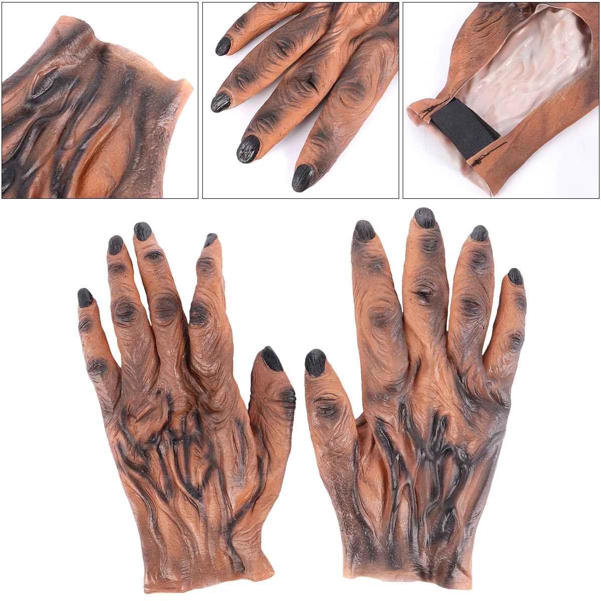 

Skull Gloves Halloween Hands Masquerade Party Costume Prop Scary Props