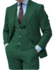 3 Pieces Grey Stripe Design Men Suits Peaked Lapel Formal Business Man Blazer  Groom Tuxedo Classic Fit Male Outfit 4