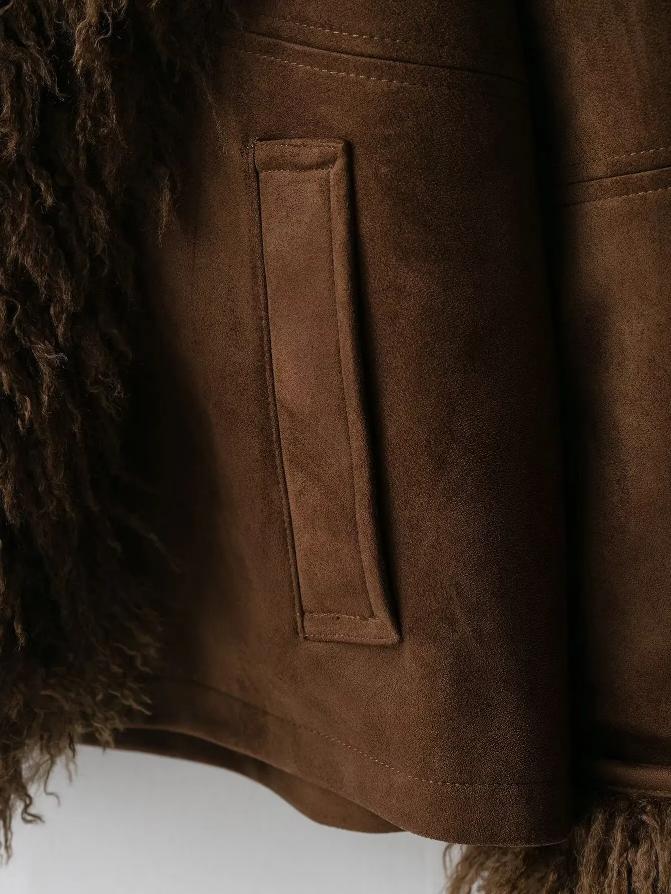 Women Plush Jacket Solid Faux Fur Lapel Jackets Coat Female Fashion Loose Coats Autumn Winter Elegant Warm High Street Overcoat