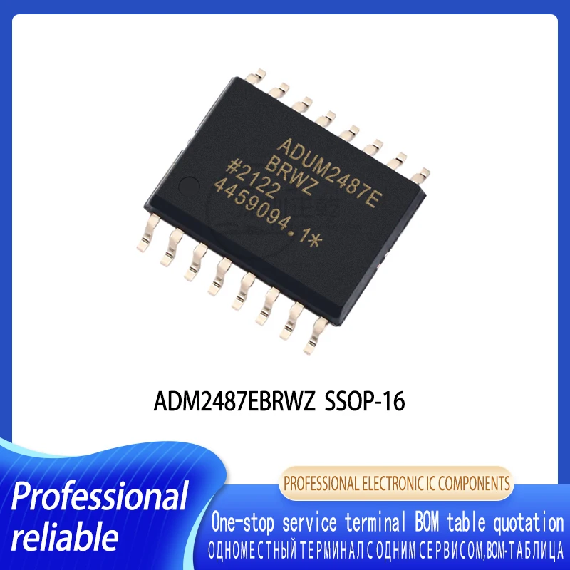 1-5PCS ADM2487EBRWZ SOIC-16 EB EBRW REEL7 Digital isolator chip In Stock 2pcs new π140u30 3kvrms 150kbps four channel digital isolator enhanced esd soic 16 π140u30 integrated circuit