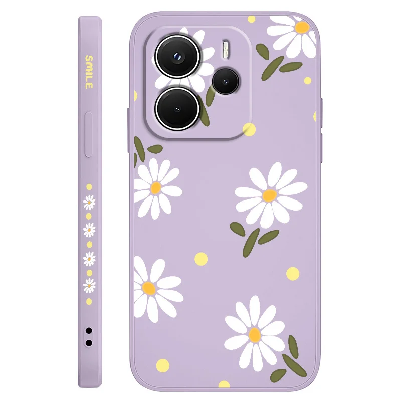 Elegant Daisy Liquid Silicone Phone Case - Enhanced Protection & Style
