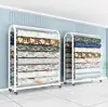 Textile fabric display rack, fabric roll display rack, tablecloth fabric display rack, mobile island rack 5