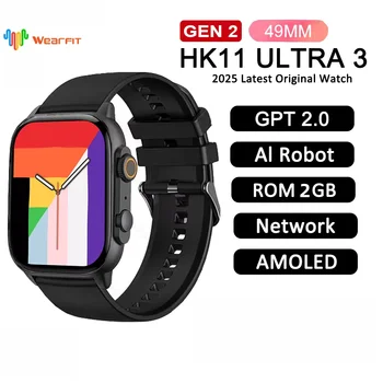 2025 HK11 ULTRA 3 Smartwatch 49mm HD AMOLED Bluetooth Network ChatGPT Call Robot Clock NFC Compass Men Women Smart Watch 1