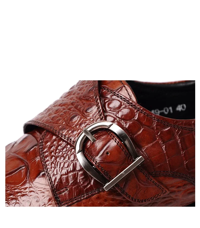 Men's Derby Shoes Business Loafers Gentleman Dress Shoe Faux Crocodile Pattern Leather Designer Shoes for Men Wedding