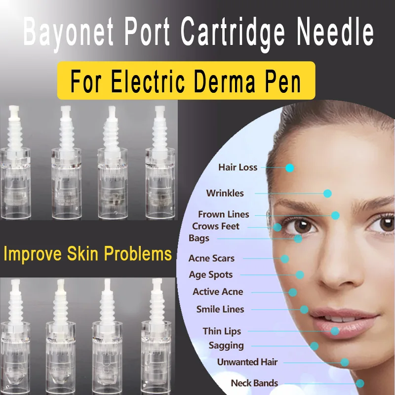 100/50/10 Pz Cartucce Ad Ago Derma Pen Microneedling Baionetta Dr Pen A6 A1 M5 M7 N2 E30 Aghi Di Ricambio 9 12 36 42 Pin Nano