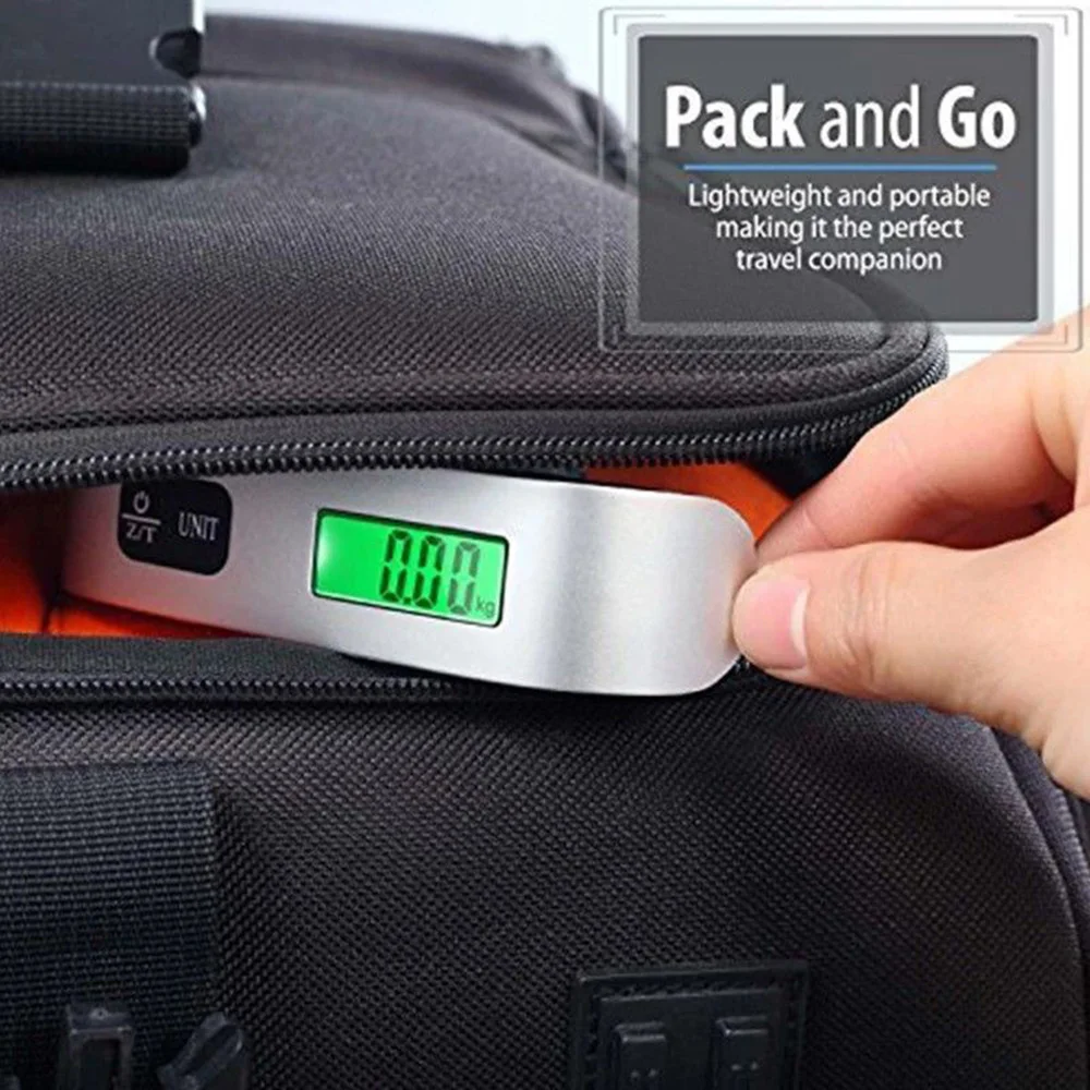 110 Pounds LCD Digital Hanging Luggage 50kg Backlit Scales for Travel Luggage  Suitcase Portable Handheld Electronic Weight Tool - AliExpress
