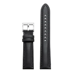 Luxurious Vintage Cowhide Leather Watch Strap - Quick Release, Brown - 20mm (Black)