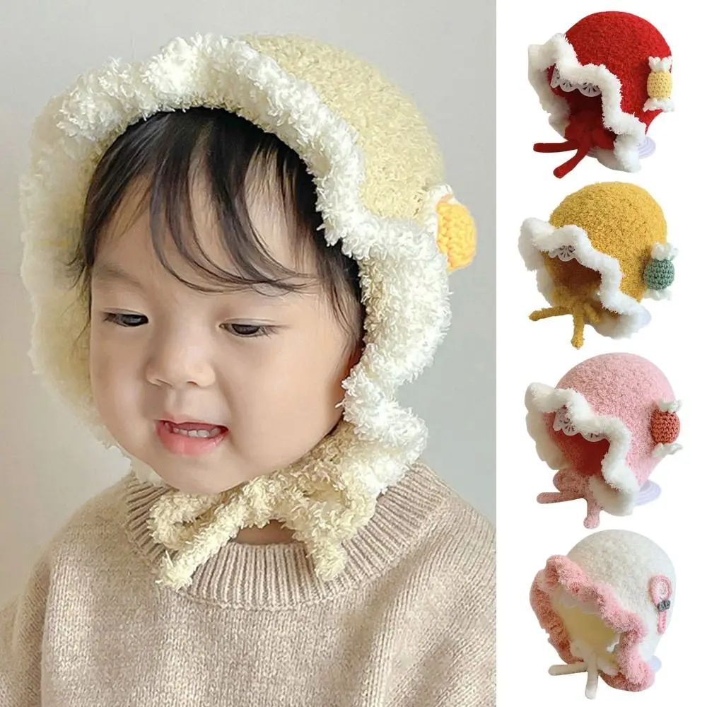 

Милая Детская ветрозащитная теплая шапка с шинами для малышей осенне-зимние шапки с защитой ушей вязаные шапки