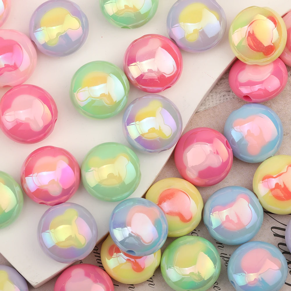 

Cordial Design 17*17MM 100PCS Bear Shape/Acrylic Beads/Jewelry Findings & Components/Aurora Effect/DIY Making/Hand Made