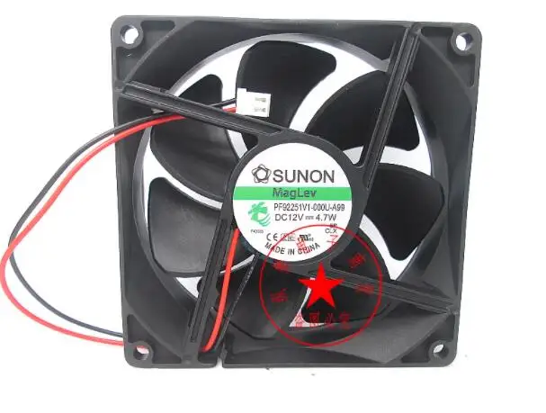 

SUNON PF92251V1-000U-A99 DC 12V 4.7W 90X90X25mm 2-Wire Server Cooling Fan