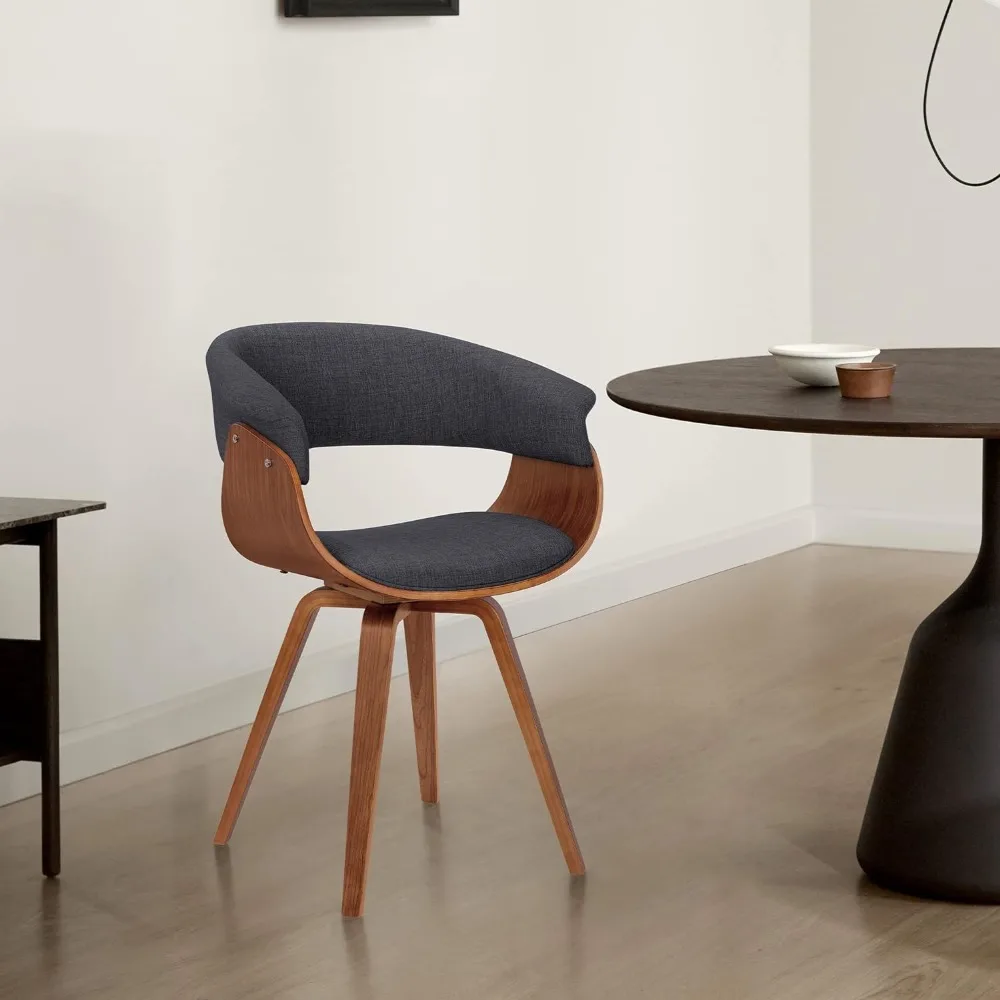 

Dining chairs, summer chairs with charcoal fabric and walnut veneer, 31 "x 25" x 22 ", kitchen and restaurant dining chairs