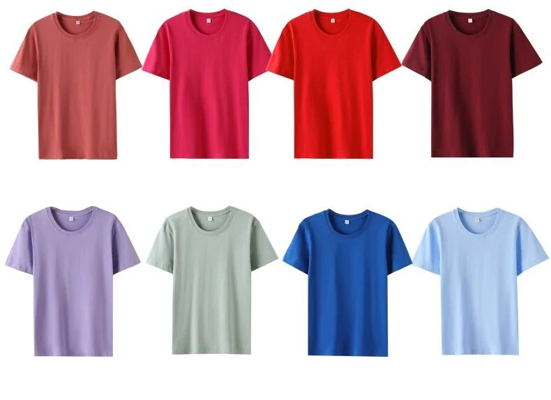 Summer Men T Shirt.Short Sleeve O-Neck Casual Tops.100% Cotton Basic Tees,Solid Colors - Uniqwear