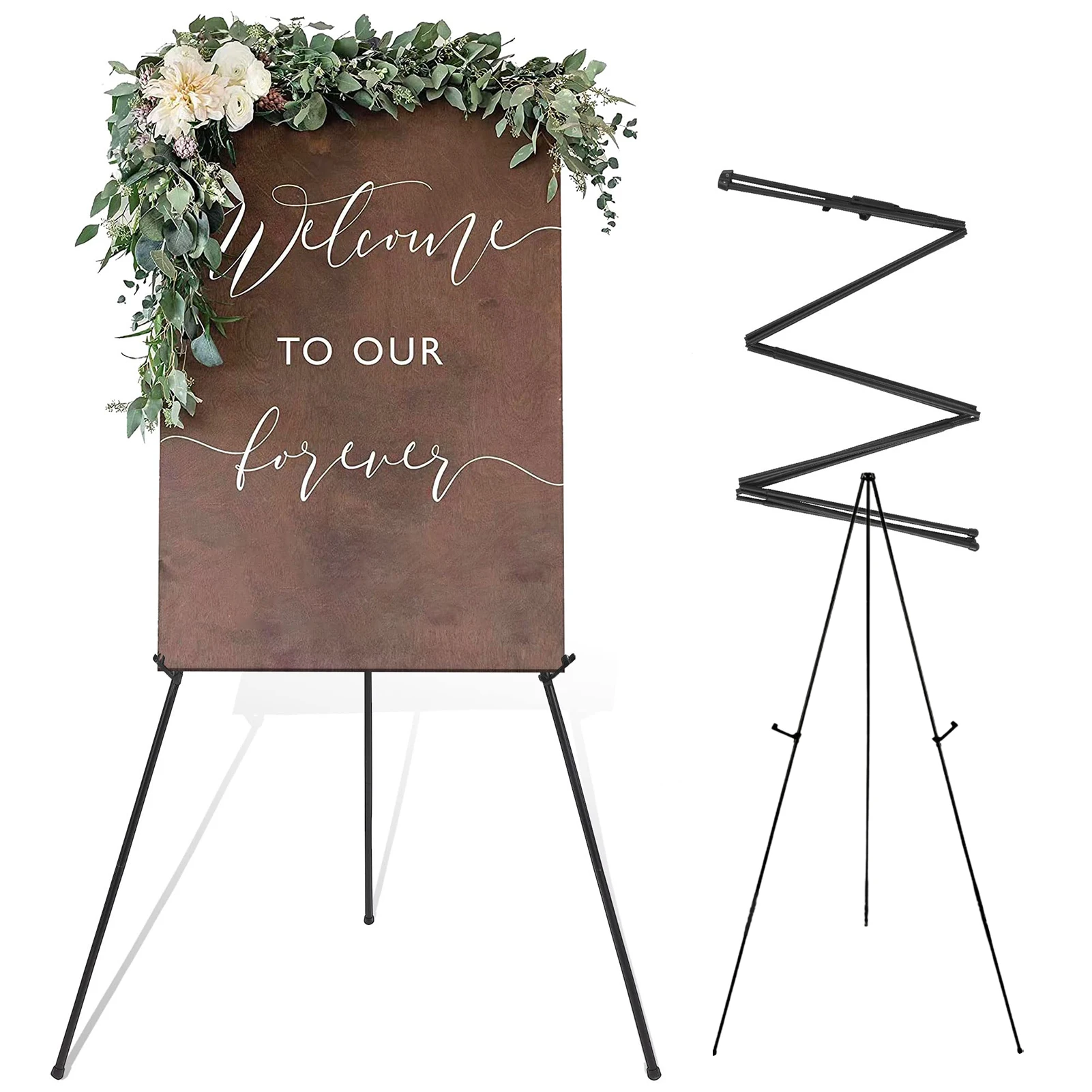 Easel Tripod Art Easel Wedding Sign Stand Party Wedding Card Display Stand Artist Wear-resistant Solid sketch easel wooden easel