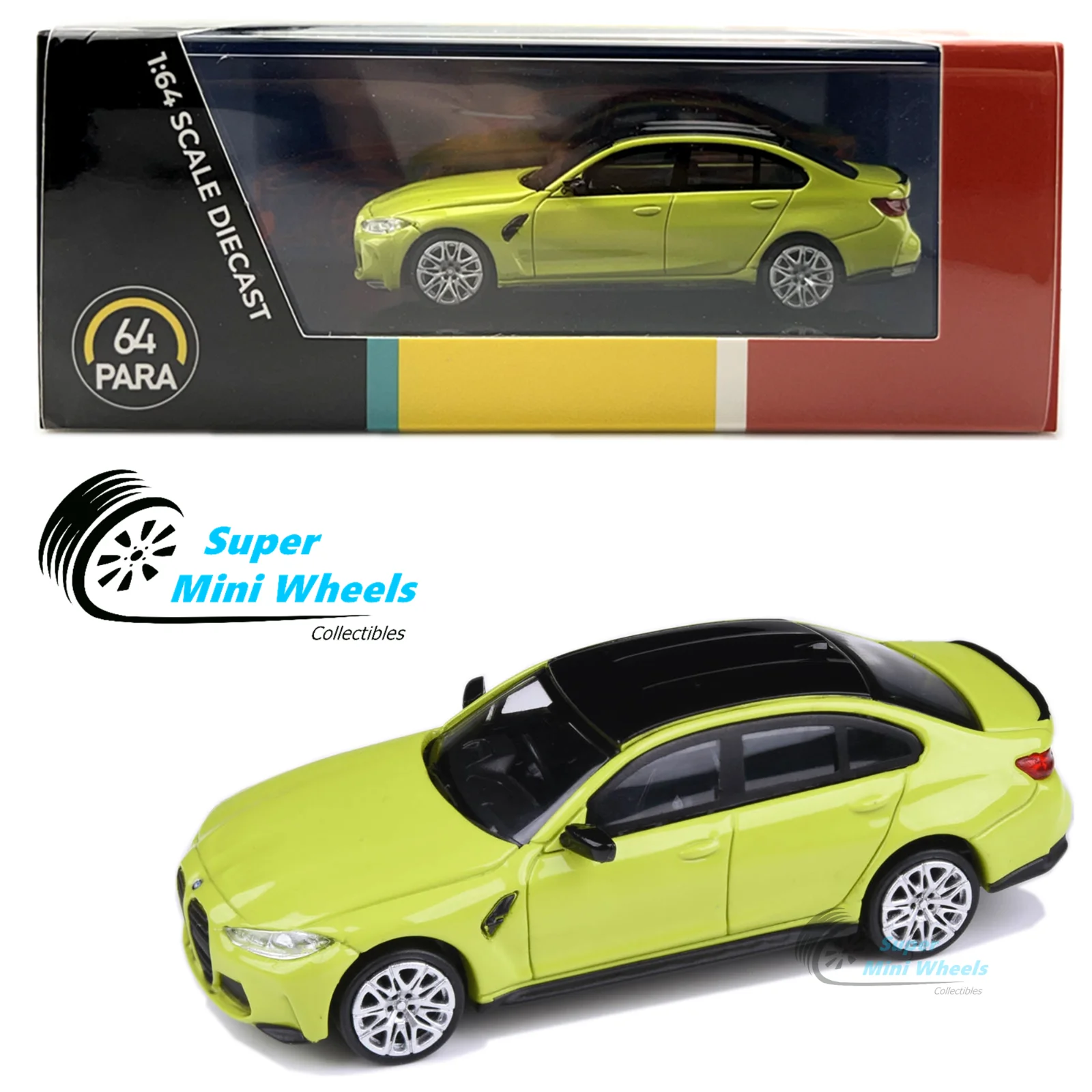 

PARA64 - 2021 M3 (G80) Sao Paulo Yellow 1:64 DieCast Model Car Collection Limited Edition Hobby Toy Car