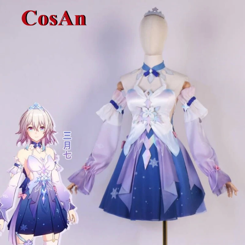 

Костюм для косплея CosAn Honkai: Star Rail March 7, великолепная элегантная Боевая форма, искусственная фантазия
