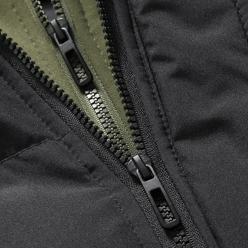 الخريف معطف مبطّن بالقطن الرجال 2025 الشتاء المتضخم وهمية قطعتين سترات في الهواء الطلق الدافئة سميكة الخبز الستر حجم كبير مقنعين القمم 5