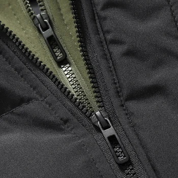 الخريف معطف مبطّن بالقطن الرجال 2025 الشتاء المتضخم وهمية قطعتين سترات في الهواء الطلق الدافئة سميكة الخبز الستر حجم كبير مقنعين القمم 5