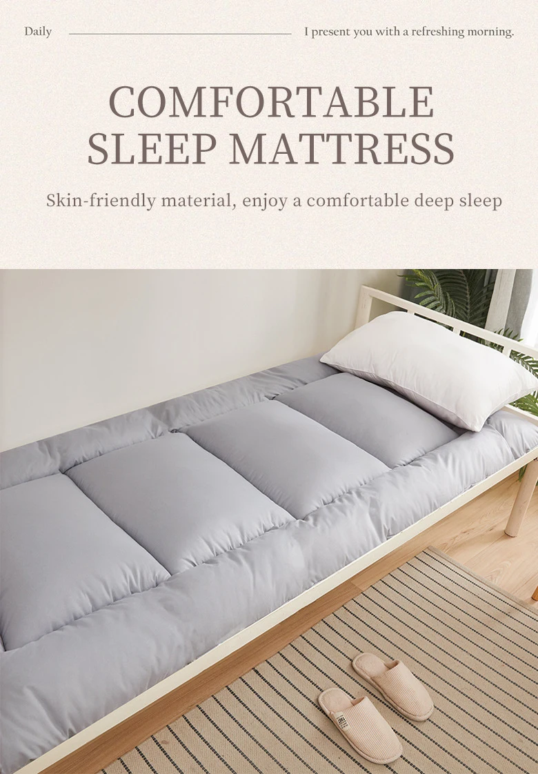 Description Picture 2 of itemComfortable Floor Mattress Thickened Bed Mat Carpet Economy Doubt Folding Tatami Lazy Cushile Floor Sleeping Maon Sheet