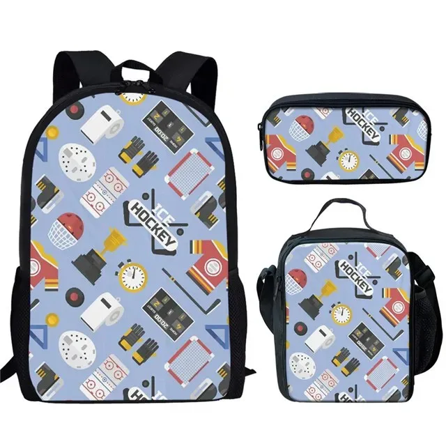 Student School Bags, Laptop Backpack, Backpack, Lunch Bag, Pencil Case, 3D Print, Harajuku, Popular, New, 3Pcs, Set
