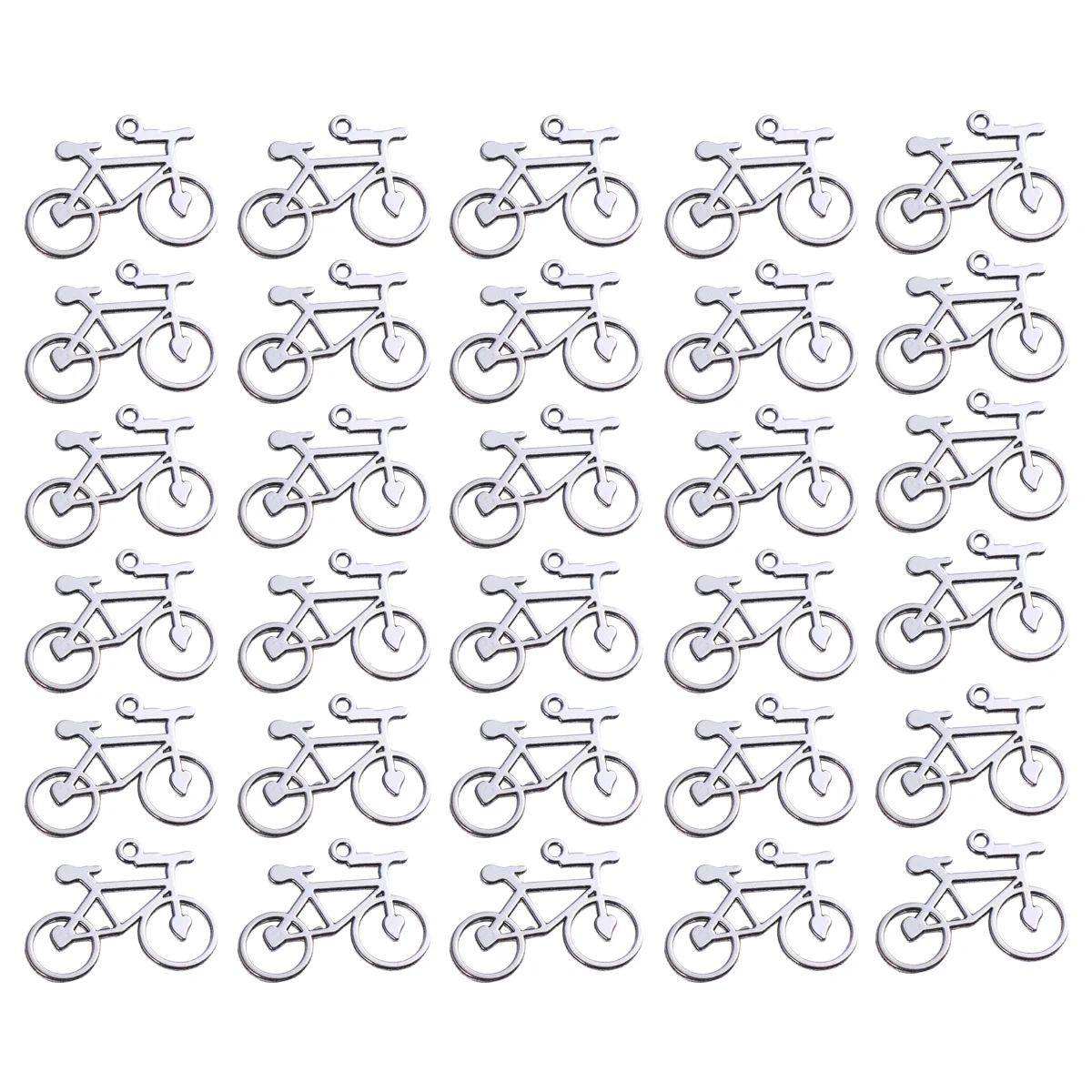 

30Pcs Bicyle Pendant Charm Bracelets Necklace Jewelry Findings Jewelry Making Craft DIY ( Silver )