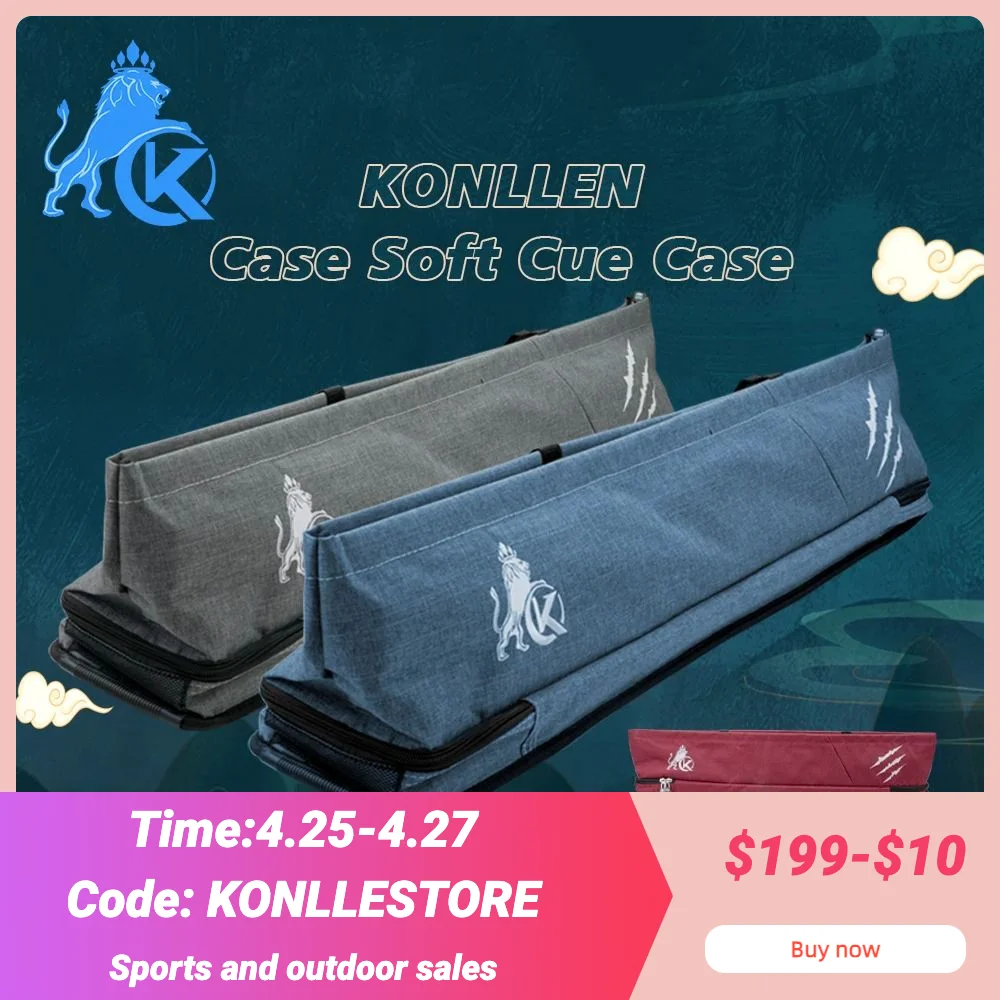 Konllen Biljart Cue Case 7/9 Gaten Oxford Doek Zwembad Cue Case Biljart Cue Stick Grote Capaciteit Dragen Professionele Cue Bag