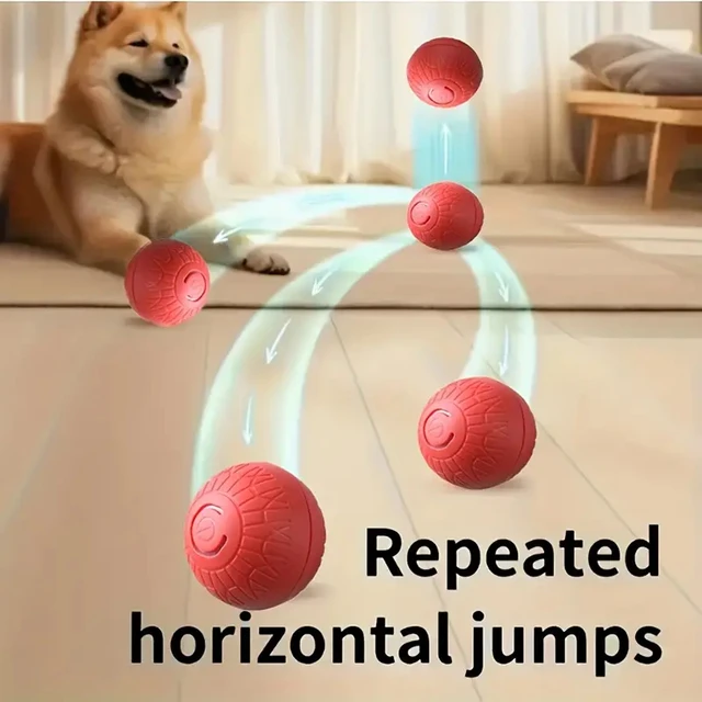 Smart Dog Toy Ball Automatic Interactive Pet Electronic Rolling USB Rechargeable Moving Bouncing for Puppy to Large dog Chew Toy 2