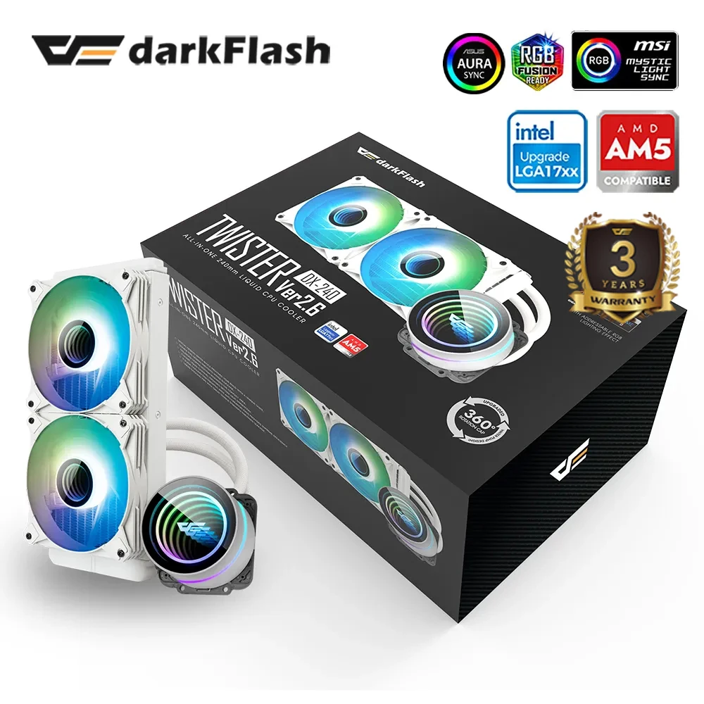 

Кулер Darkflash для процессора, 240 мм, 4 контакта, Pwm 3 контакта, 5 В