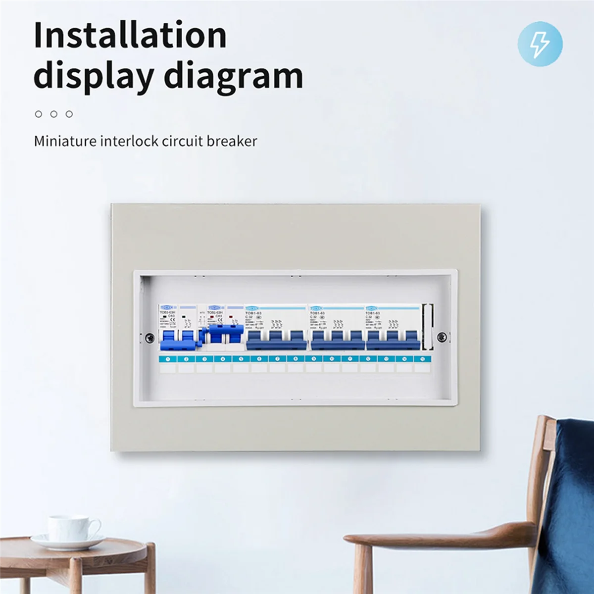 

2X 2P+2P AC Dual Power Manual Transfer Switch Circuit Breaker MCB 50HZ/60HZ, 16A
