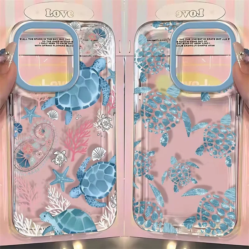 Artistic Blue Ocean Sea Turtle TPU Phone Case Cover